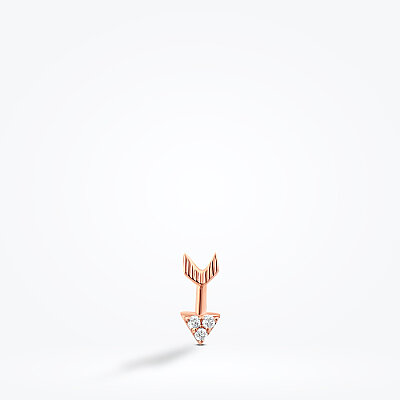 0.01 Karat Pırlanta Ok Tragus Piercing - Baroni Diamond