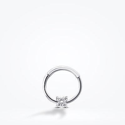 0.03 Karat Pırlanta Taşlı Tragus Piercing - Baroni Diamond