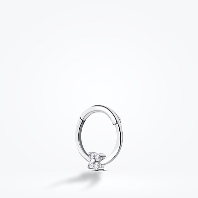 0.03 Karat Pırlanta Taşlı Tragus Piercing - Baroni Diamond (1)