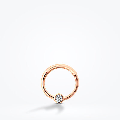 0.03 Karat Pırlanta Taşlı Tragus Piercing - Baroni Diamond