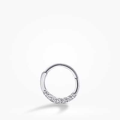 0.04 Karat Pırlanta Taşlı Tragus Piercing - Baroni Diamond
