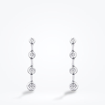 0.04 Karat Pırlanta Yuvarlak Taşlı Küpe - Baroni Diamond (1)