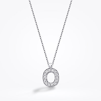 0.05 Karat Pırlanta O Harf Kolye - Baroni Diamond