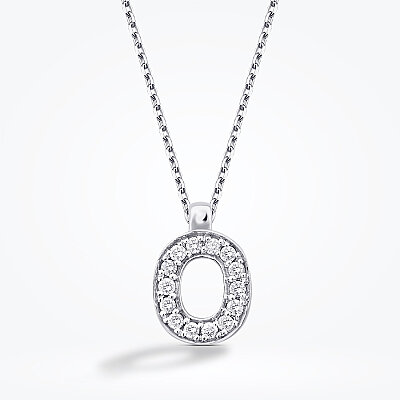 0.05 Karat Pırlanta O Harf Kolye - Baroni Diamond (1)