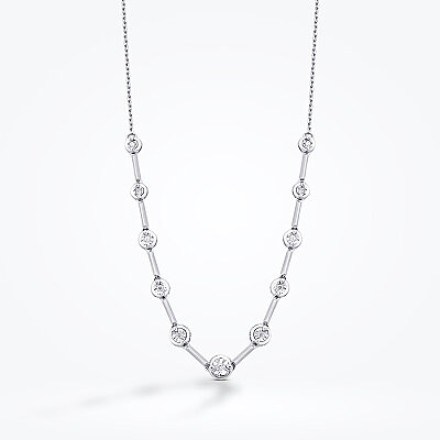 0.05 Karat Pırlanta Yuvarlak Taşlı Kolye - Baroni Diamond