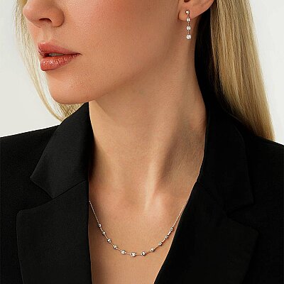 0.05 Karat Pırlanta Yuvarlak Taşlı Kolye - Baroni Diamond (1)