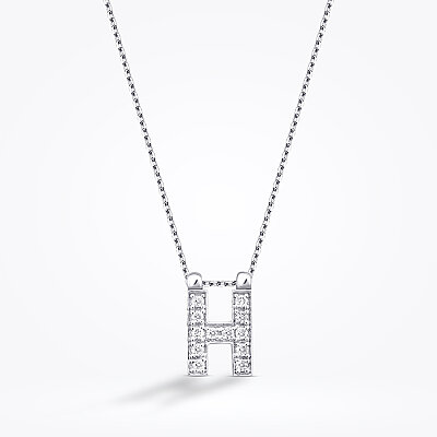 0.06 Karat Pırlanta H Harf Kolye - Baroni Diamond