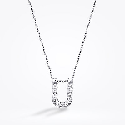 0.06 Karat Pırlanta U Harf Kolye - Baroni Diamond