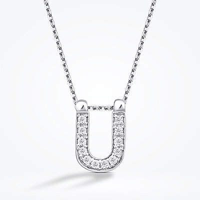 0.06 Karat Pırlanta U Harf Kolye - Baroni Diamond (1)
