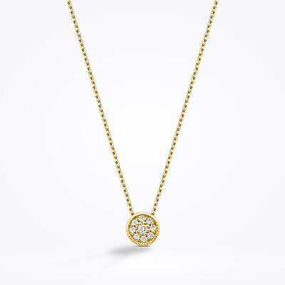 0.06 Karat Pırlanta Yuvarlak Kolye - Baroni Diamond