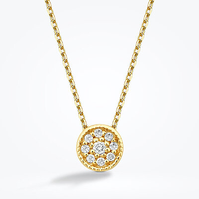 0.06 Karat Pırlanta Yuvarlak Kolye - Baroni Diamond (1)