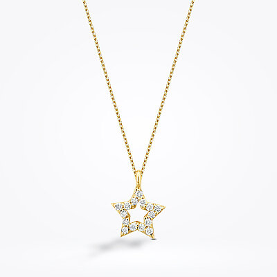 0.07 Karat Pırlanta Yıldız Kolye - Baroni Diamond