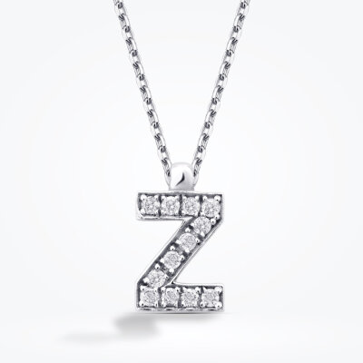 0.07 Karat Pırlanta Z Harf Kolye - Baroni Diamond (1)