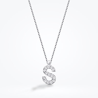 0.08 Karat Pırlanta S Harf Kolye - Baroni Diamond
