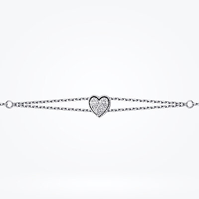 0.09 Karat Pırlanta Kalpli Bileklik - Baroni Diamond (1)