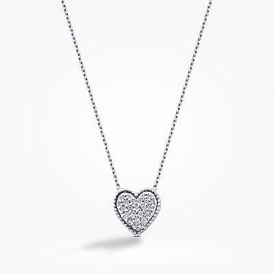0.09 Karat Pırlanta Kalpli Kolye - Baroni Diamond