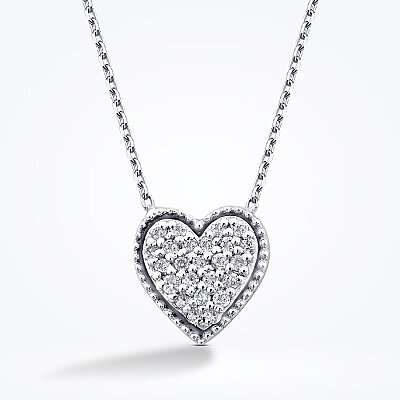 0.09 Karat Pırlanta Kalpli Kolye - Baroni Diamond (1)