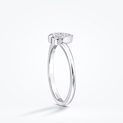 0.09 Karat Pırlanta Kalpli Yüzük - Baroni Diamond (1)