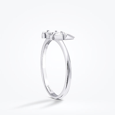 0.10 Karat Pırlanta Bagetli Trend Yüzük - Baroni Diamond (1)