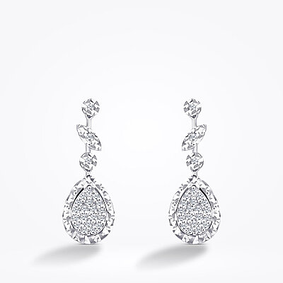 0.10 Karat Pırlanta Damla Küpe - Baroni Diamond (1)