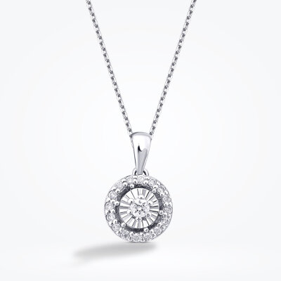 0.10 Karat Pırlanta Efektli Trend Kolye - Baroni Diamond (1)