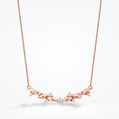 0.10 Karat Pırlanta Yuvarlak Taşlı Kolye - Baroni Diamond