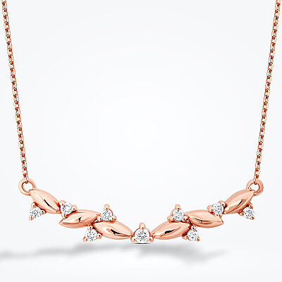 0.10 Karat Pırlanta Yuvarlak Taşlı Kolye - Baroni Diamond (1)