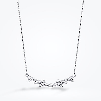 0.10 Karat Pırlanta Yuvarlak Taşlı Kolye - Baroni Diamond