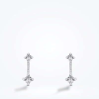 0.12 Karat Pırlanta Sarkan Küpe - Baroni Diamond (1)
