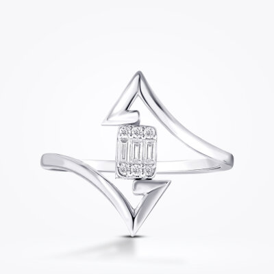 0.13 Karat Pırlanta Baget Yüzük - Baroni Diamond