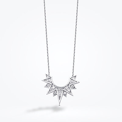 0.13 Karat Pırlanta Üçgen Detaylı Trend Kolye - Baroni Diamond