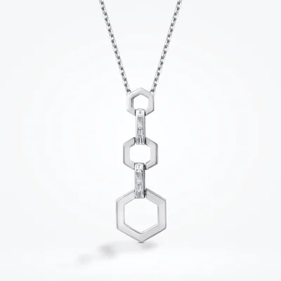 0.15 Karat Pırlanta Baget Kolye - Baroni Diamond (1)