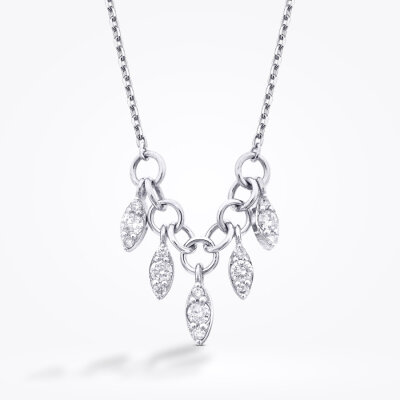 0.15 Karat Pırlanta Yuvarlak Taşlı Trend Kolye - Baroni Diamond (1)