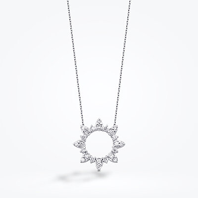 0.17 Karat Pırlanta Yuvarlak Trend Kolye - Baroni Diamond