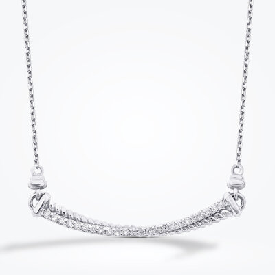 0.18 Karat Pırlanta Yuvarlak Taşlı Trend Kolye - Baroni Diamond (1)