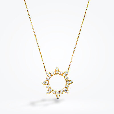 0.19 Karat Pırlanta Güneş Kolye - Baroni Diamond