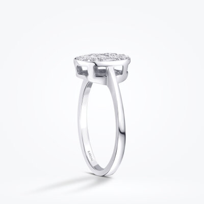 0.19 Karat Pırlanta Oval Baget Trend Yüzük - Baroni Diamond (1)