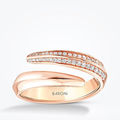 0.19 Karat Pırlanta Sarmal Trend Yüzük - Baroni Diamond
