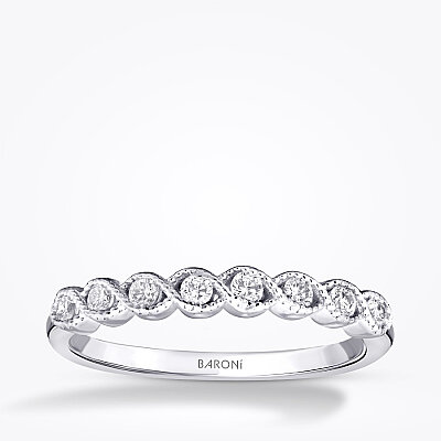 0.19 Karat Pırlanta Sıra Taşlı Trend Yüzük - Baroni Diamond