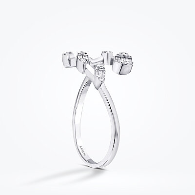 0.21 Karat Pırlanta Baget Taşlı Trend Yüzük - Baroni Diamond (1)