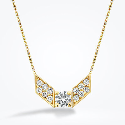 0.21 Karat Pırlanta Geometrik Trend Kolye - Baroni Diamond (1)