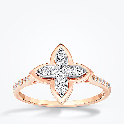 0.22 Karat Pırlanta Çiçek Yüzük - Baroni Diamond