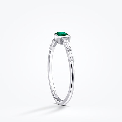 0.23 Karat Pırlanta Zümrüt Yüzük - Baroni Diamond (1)