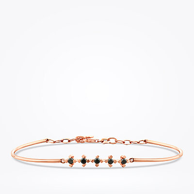 0.25 Karat Siyah Taşlı Kelepçe - Baroni Diamond