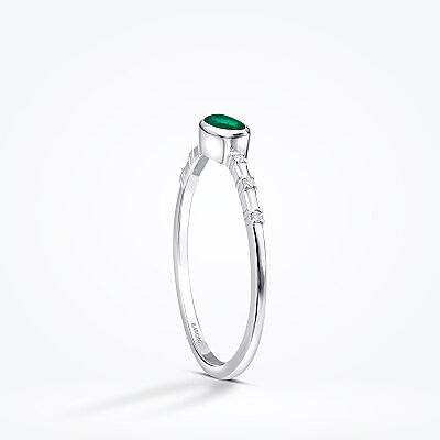 0.27 Karat Pırlanta Zümrüt Yüzük - Baroni Diamond (1)
