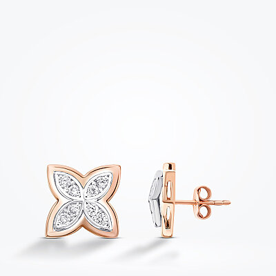 0.28 Karat Pırlanta Çiçek Küpe - Baroni Diamond