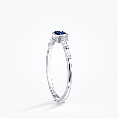 0.29 Karat Pırlanta Safir Yüzük - Baroni Diamond (1)