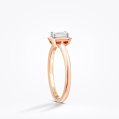 0.30 Karat Pırlanta Emerald Tektaş Yüzük - Baroni Diamond (1)