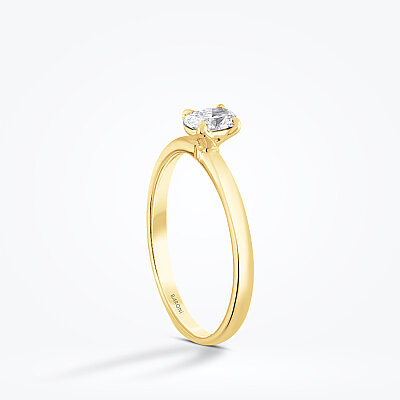0.30 Karat Pırlanta Oval Tektaş Yüzük - Baroni Diamond (1)
