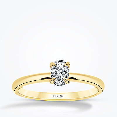 0.30 Karat Pırlanta Oval Tektaş Yüzük - Baroni Diamond
